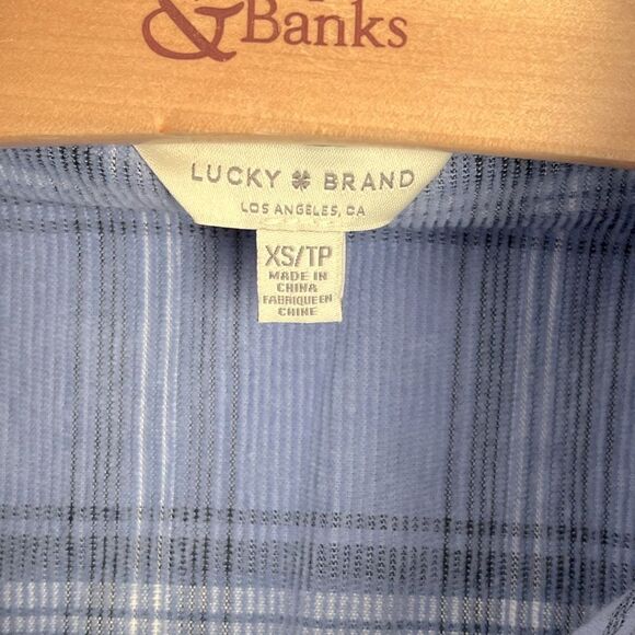 LUCKY BRAND | Blue Plaid Corduroy Flannel (XS) - Picture 4 of 4